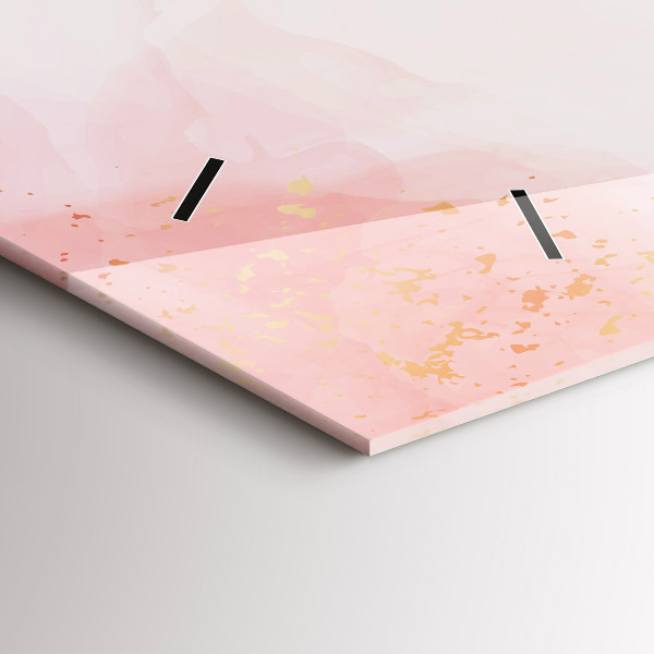 Horizontale Uhr Rosa Murmel