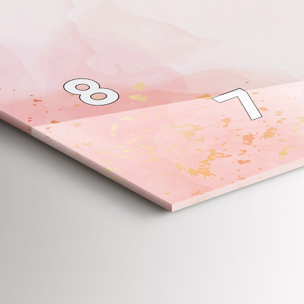 Horizontale Uhr Rosa Murmel