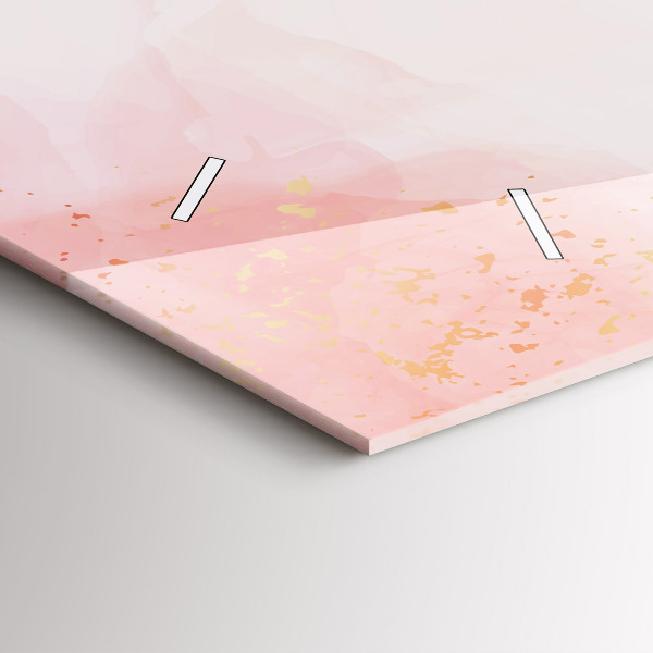 Horizontale Uhr Rosa Murmel