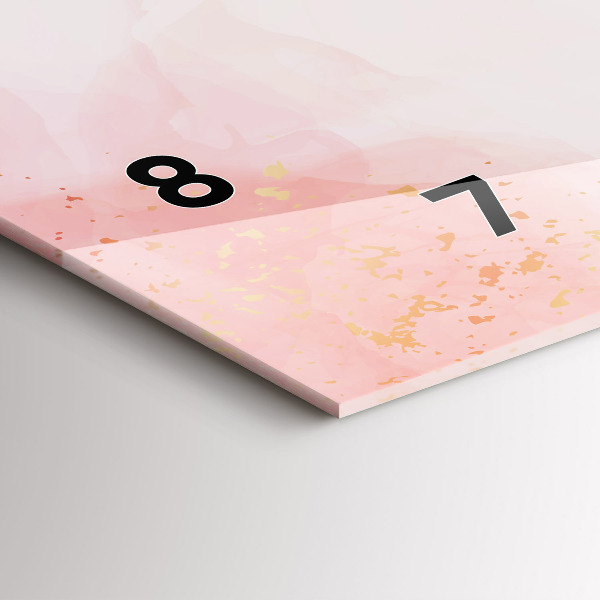 Horizontale Uhr Rosa Murmel