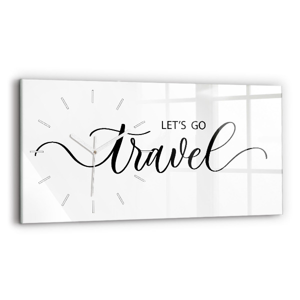 Horizontale Uhr mit motiv Reise-Inschrift