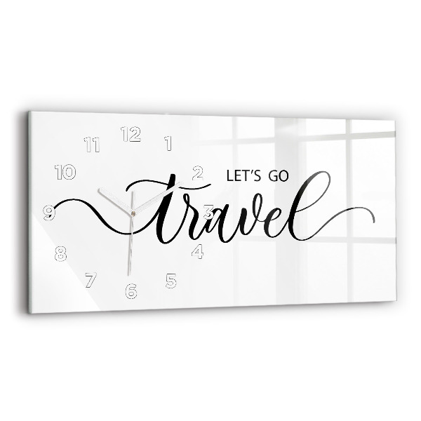 Horizontale Uhr mit motiv Reise-Inschrift