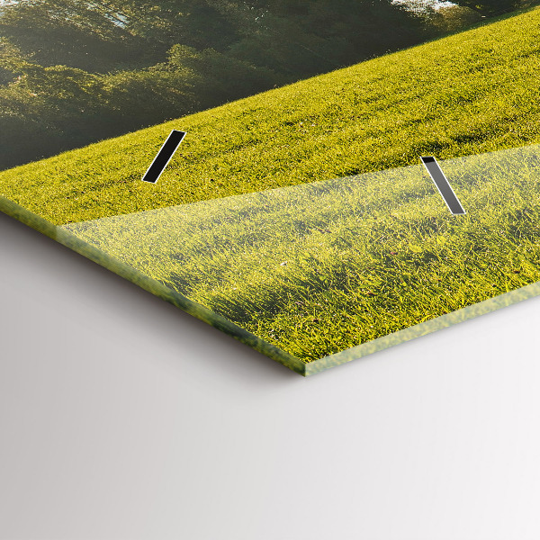 Horizontale Uhr mit motiv Berge und Felder