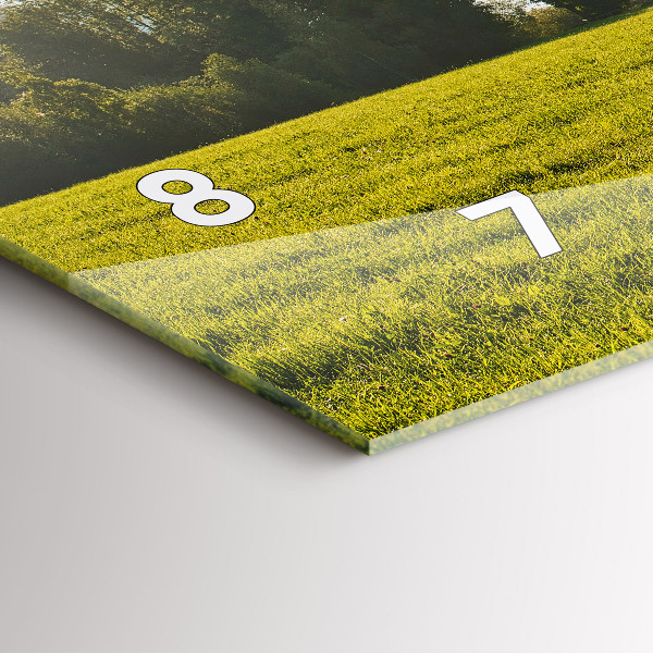 Horizontale Uhr mit motiv Berge und Felder