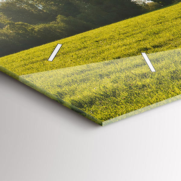 Horizontale Uhr mit motiv Berge und Felder