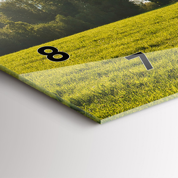 Horizontale Uhr mit motiv Berge und Felder