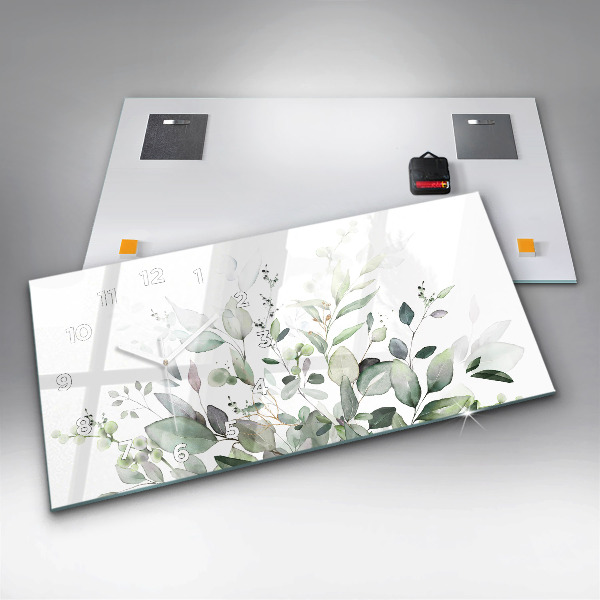 Horizontale Uhr Pflanzen Blätter