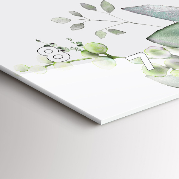 Horizontale Uhr Pflanzen Blätter