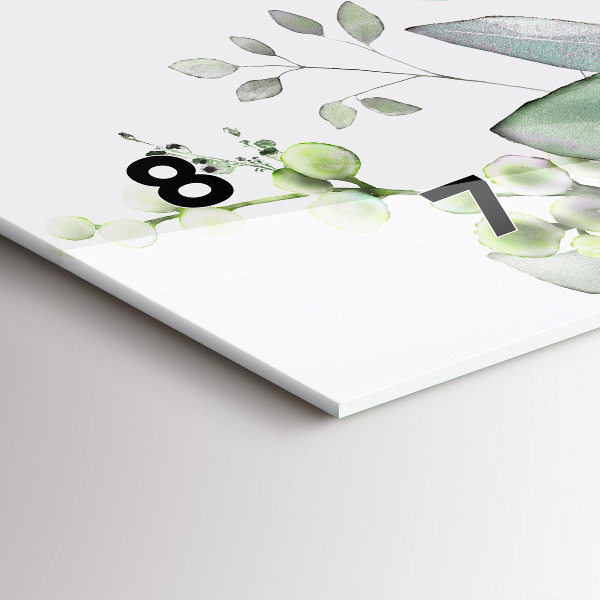 Horizontale Uhr Pflanzen Blätter