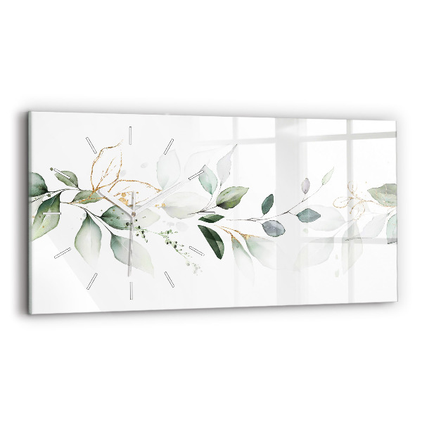 Horizontale Uhr mit motiv Abstrakte Blätter