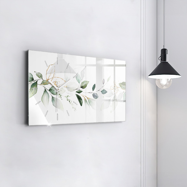 Horizontale Uhr mit motiv Abstrakte Blätter