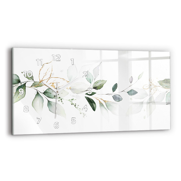 Horizontale Uhr mit motiv Abstrakte Blätter