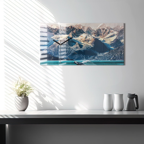 Horizontale Uhr mit motiv Walfisch Wasser