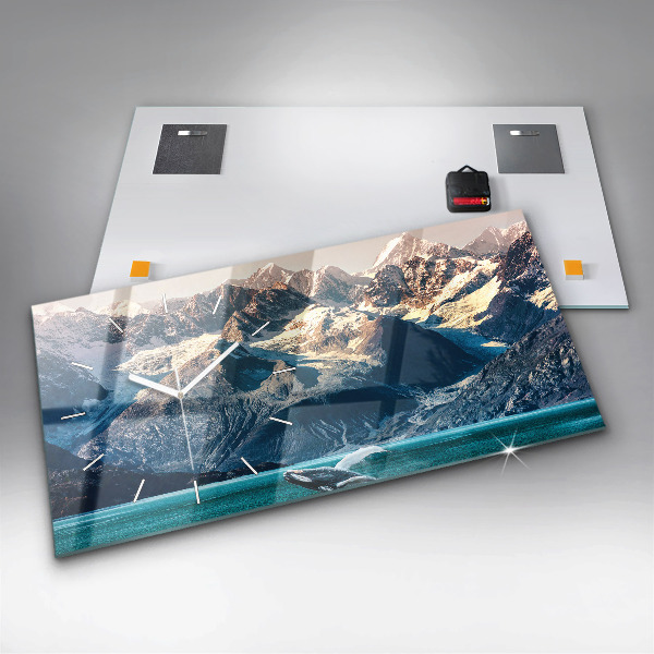 Horizontale Uhr mit motiv Walfisch Wasser