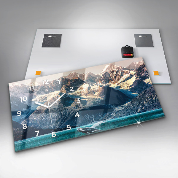 Horizontale Uhr mit motiv Walfisch Wasser