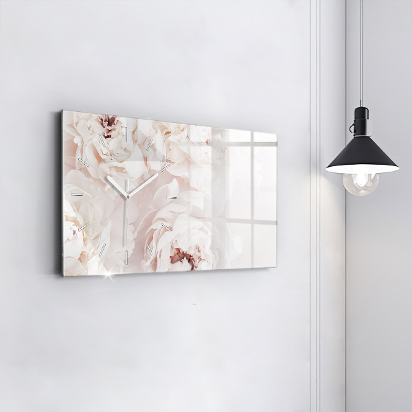 Horizontale Uhr mit motiv Pfingstrosenblüten