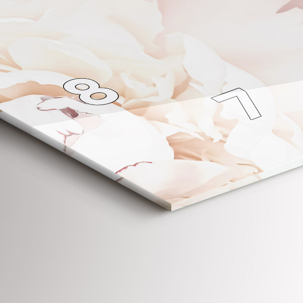 Horizontale Uhr mit motiv Pfingstrosenblüten