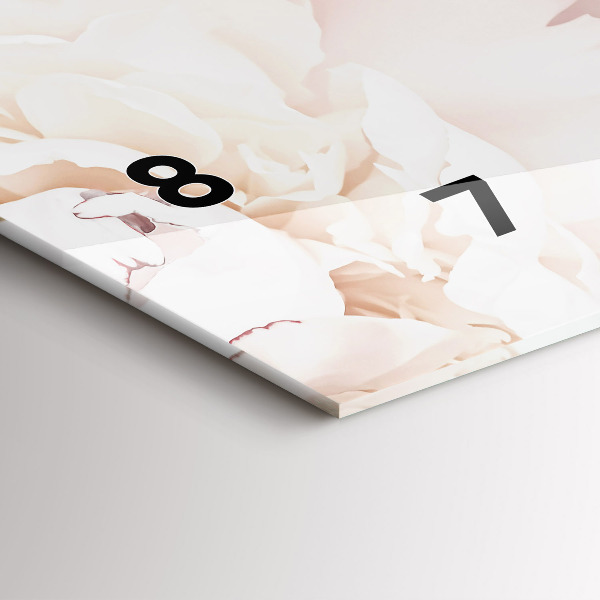 Horizontale Uhr mit motiv Pfingstrosenblüten