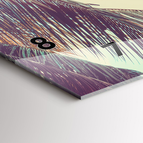 Horizontale Uhr mit motiv Tropische Palmen