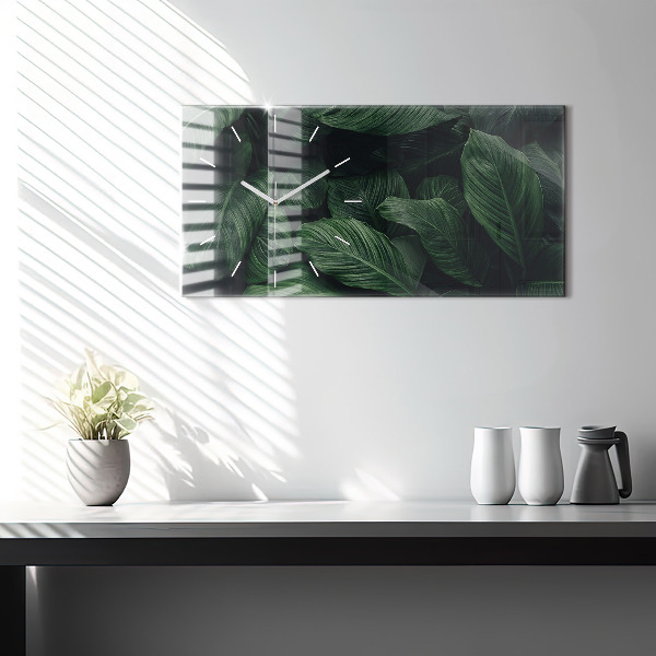 Horizontale Uhr Tropische Monstera