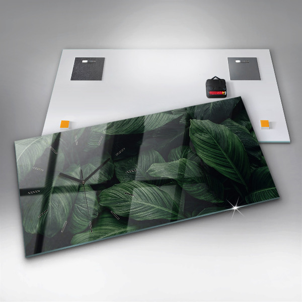 Horizontale Uhr Tropische Monstera