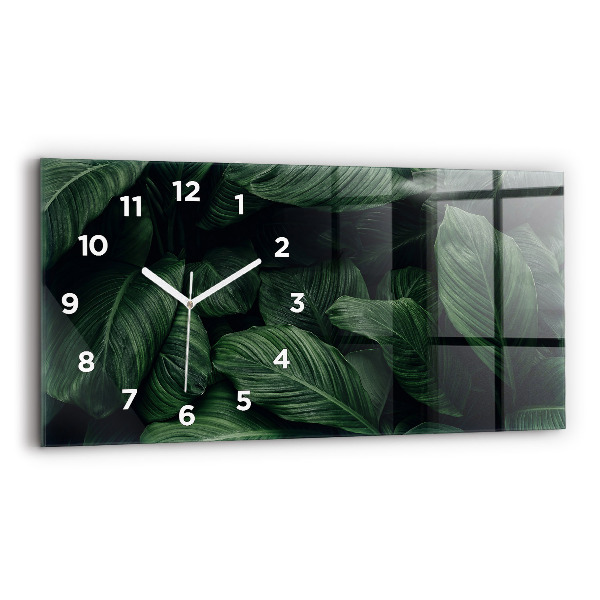 Horizontale Uhr Tropische Monstera