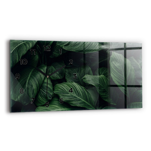 Horizontale Uhr Tropische Monstera