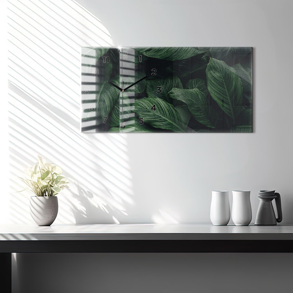 Horizontale Uhr Tropische Monstera