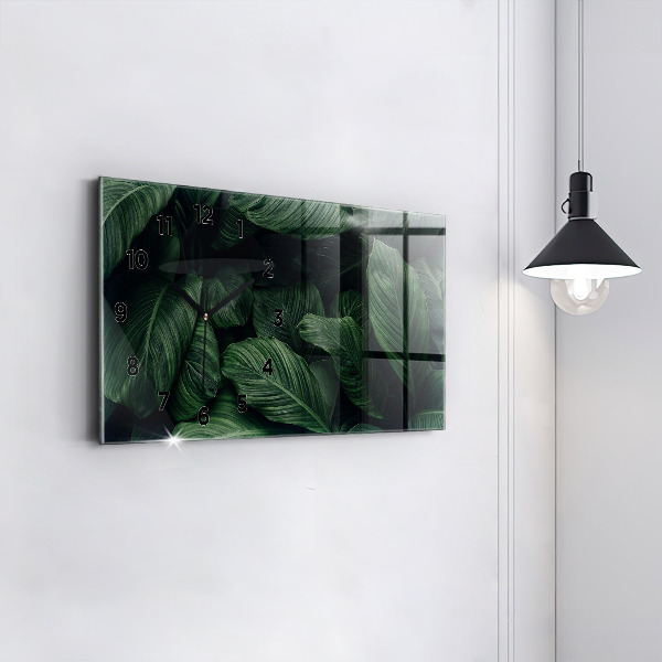 Horizontale Uhr Tropische Monstera