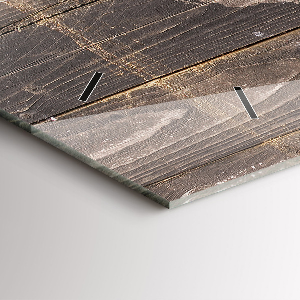 Horizontale Uhr Weltkarte auf Holz