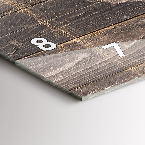 Horizontale Uhr Weltkarte auf Holz