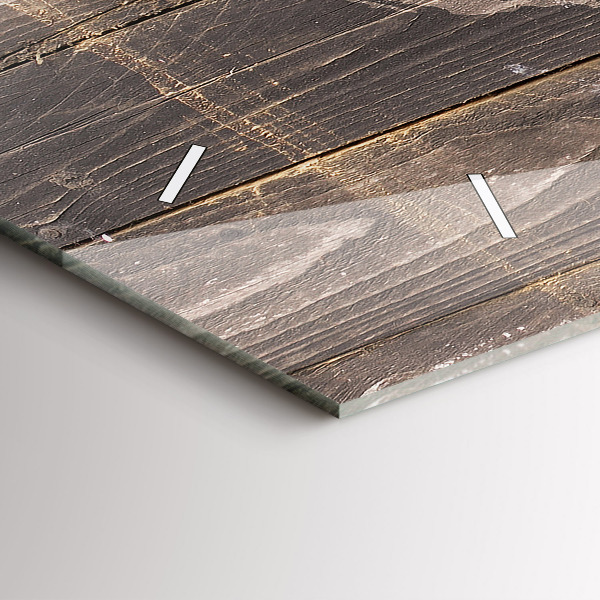 Horizontale Uhr Weltkarte auf Holz