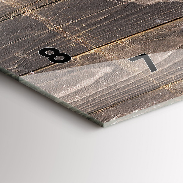 Horizontale Uhr Weltkarte auf Holz