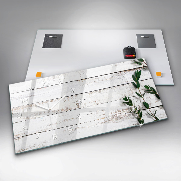 Horizontale Uhr Hölzerne Bretter