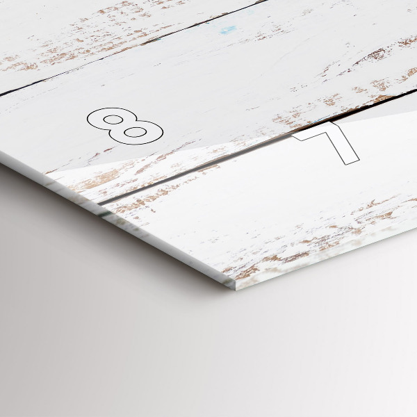 Horizontale Uhr Hölzerne Bretter