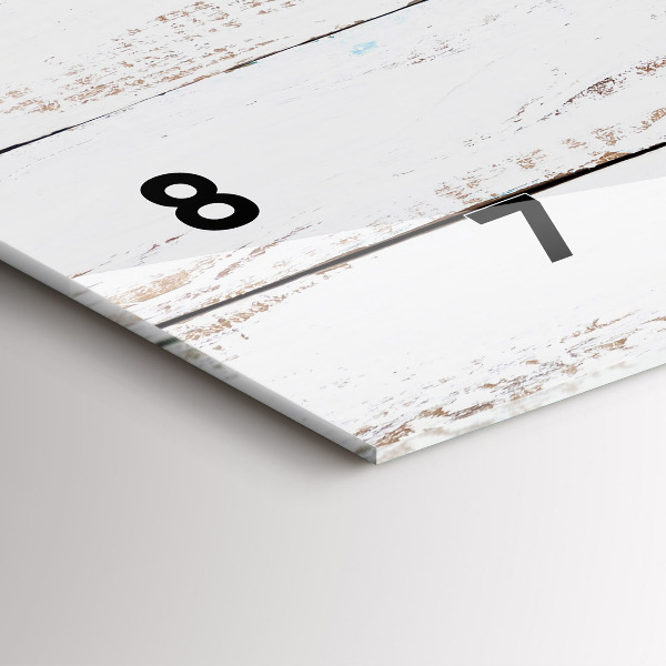 Horizontale Uhr Hölzerne Bretter