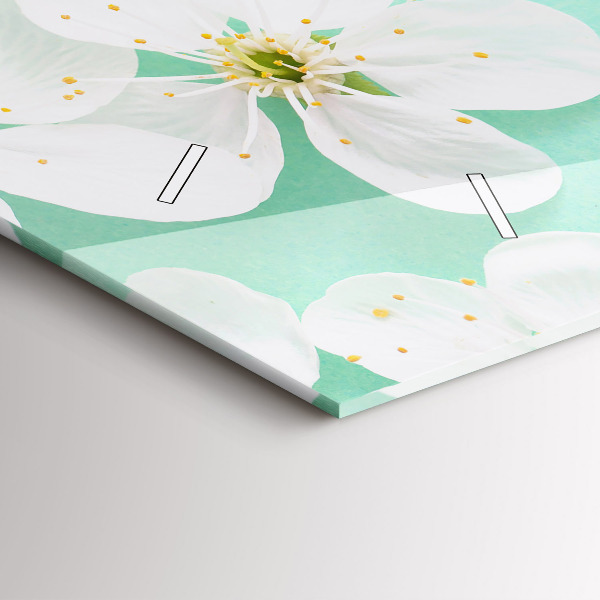 Horizontale Uhr mit motiv Blühende Gänseblümchen