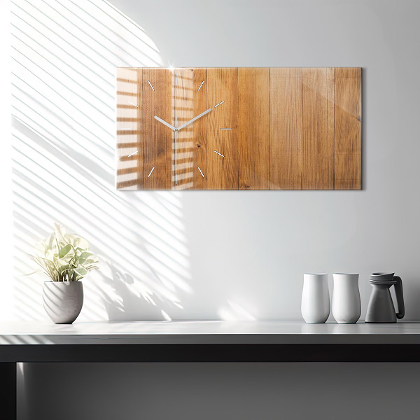 Horizontale Uhr Hölzerne Bretter