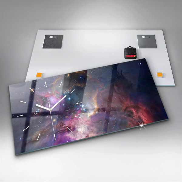 Horizontale Uhr Galaxie Welt