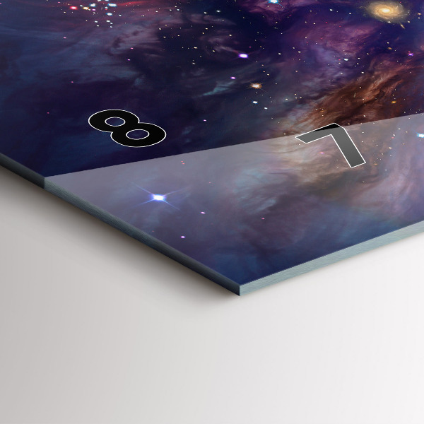 Horizontale Uhr Galaxie Welt