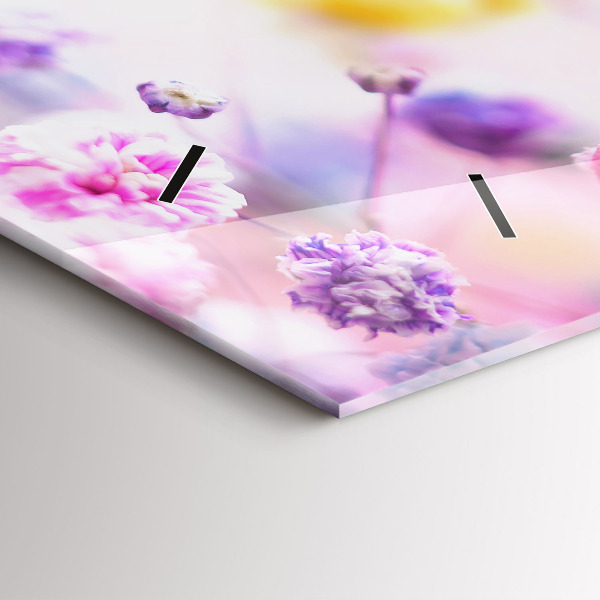 Horizontale Uhr mit motiv Blumen auf einer Wiese