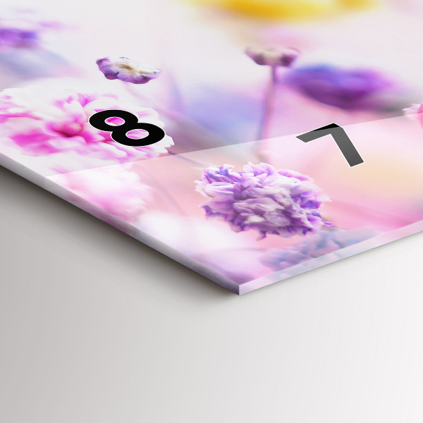 Horizontale Uhr mit motiv Blumen auf einer Wiese