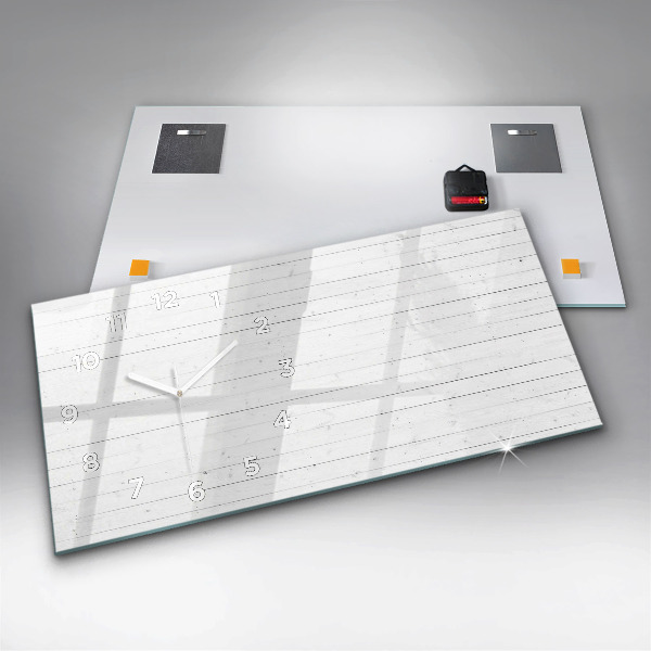 Horizontale Uhr Holzplatten Muster