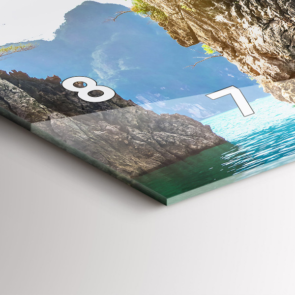 Horizontale Uhr mit motiv See der Natur Bäume