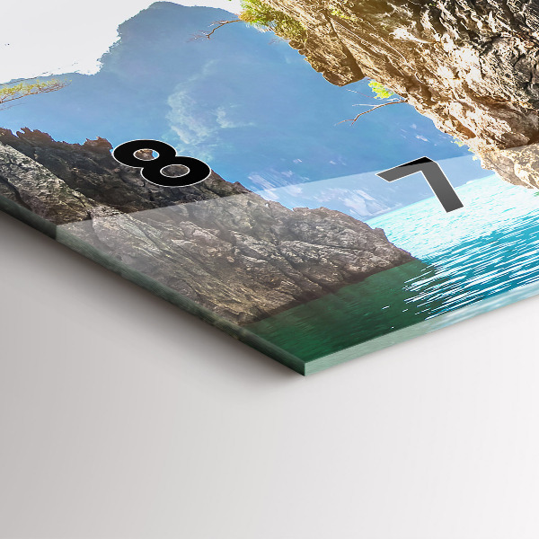 Horizontale Uhr mit motiv See der Natur Bäume