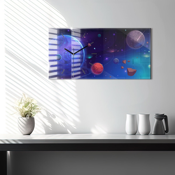 Horizontale Uhr mit motiv Galaxie der Planeten