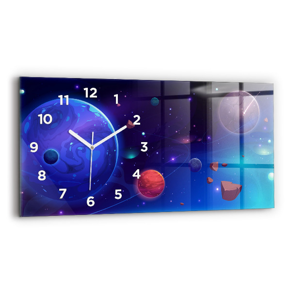 Horizontale Uhr mit motiv Galaxie der Planeten