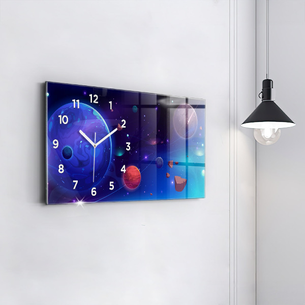 Horizontale Uhr mit motiv Galaxie der Planeten