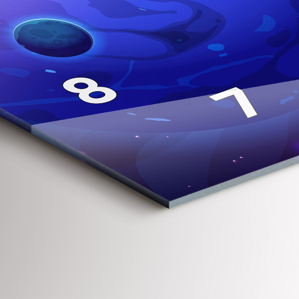 Horizontale Uhr mit motiv Galaxie der Planeten