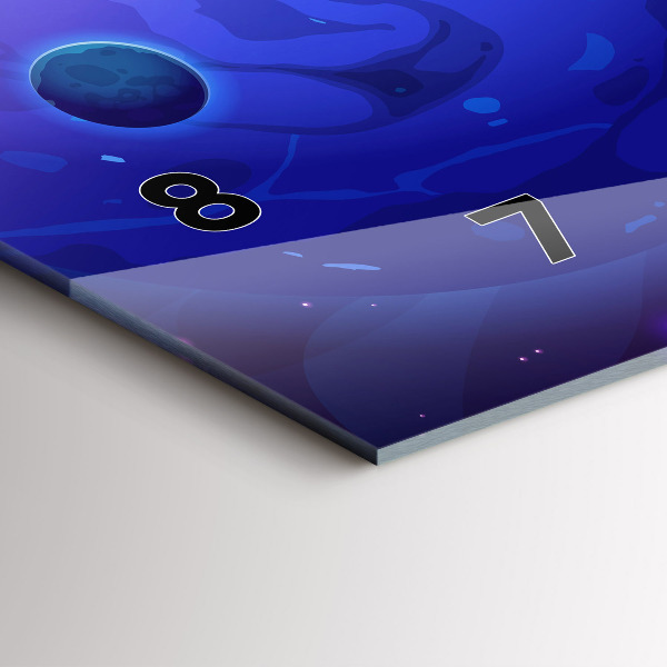 Horizontale Uhr mit motiv Galaxie der Planeten